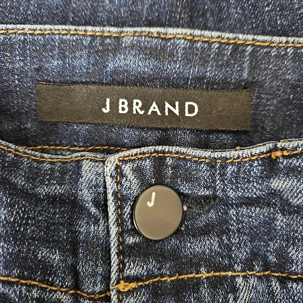 J Brand Natasha Skinny Jeans Button Fly High Rise Revival Dark Wash Denim - Picture 4 of 7